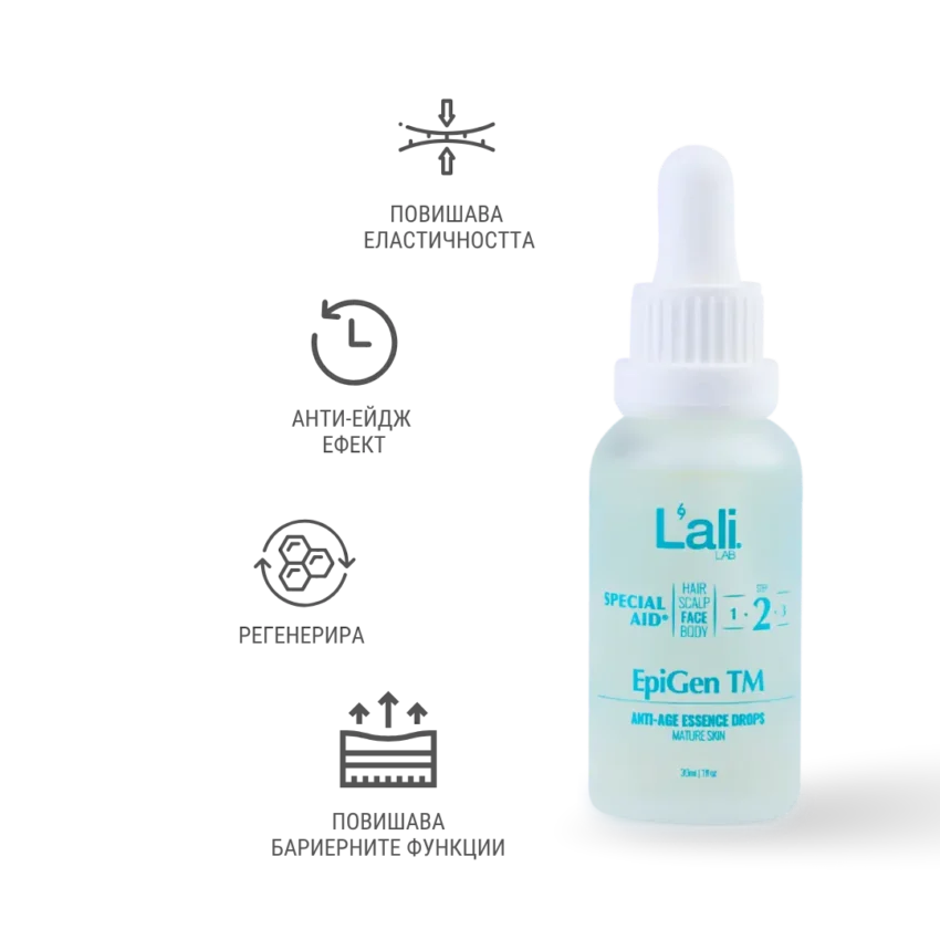 Основни функции на анти-ейдж есенциалните капки EpiGen TM.