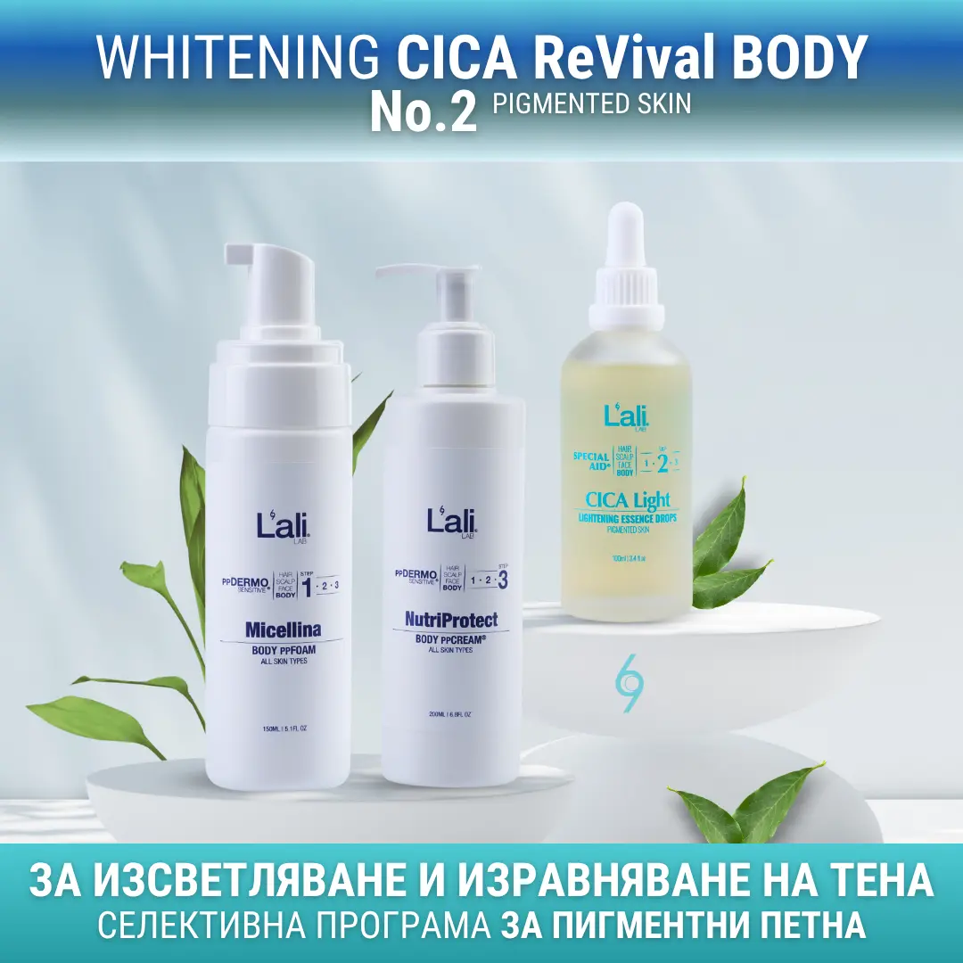 Уникална 3-стъпкова терапия за тяло: почистване, изравняване на тена, подхранване и защита. Ежеднена грижа за хидратация и баланс на рН и микробиома.