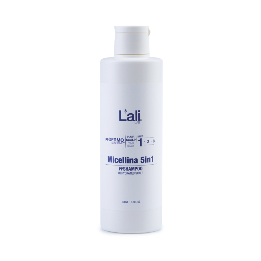 Micellina 5in1, 200мл – натурален безсулфатен шампоан за суха коса и дехидратиран скалп, включително чувствителен. Почиства, хидратира, подхранва и възстановява. Използвай ежедневно.