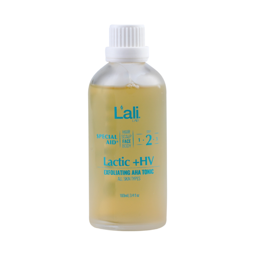 Lactic +HV, 100мл – ексфолиращ AHA тонер с 5% млечна киселина. Ексфолира, хидратира, изравнява тена и подобрява бариерните функции на кожата. Подходящ за всеки тип кожа, включително чувствителна. Използвай ежедневно.