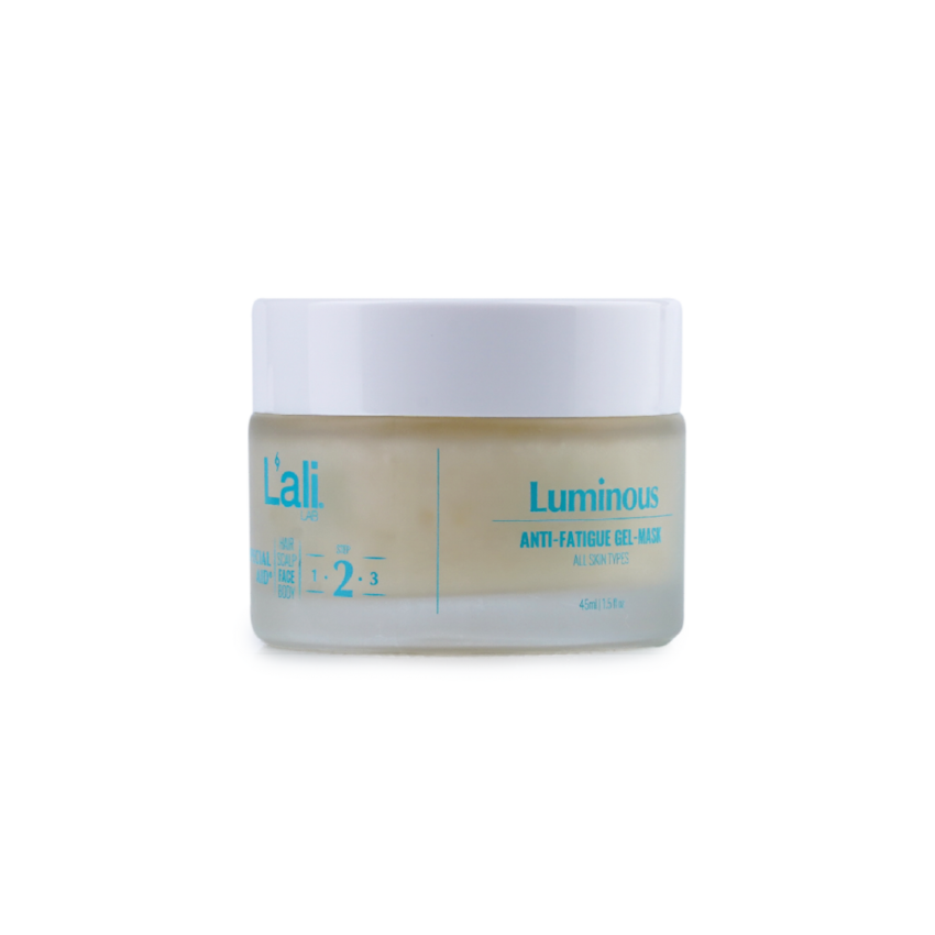 Luminous, 45мл – гел-маска против уморен вид на кожата. Озарява, регенерира, защитава от синя светлина и подобрява бариерните функции на кожата. Подходяща за всеки тип кожа, включително чувствителна.​ Използвай 2 пъти седмично.