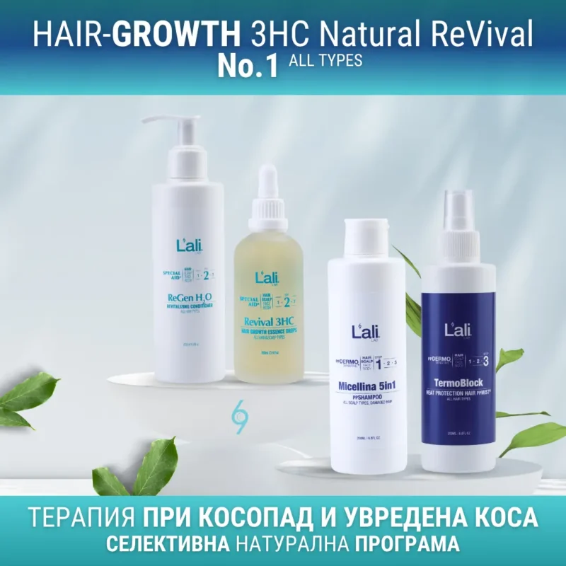 Стимулирай растежа на косата с Natural ReVival 3HC – еликсир с натурални активи и 3HC комплекс. Подхранва, укрепва, възстановява.