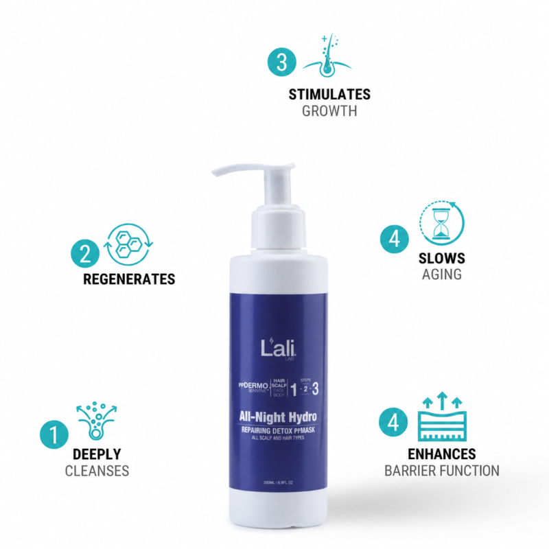 REPAIRING DETOX HAIR ppMASK | All-Night Hydro | 200ml - Image 3