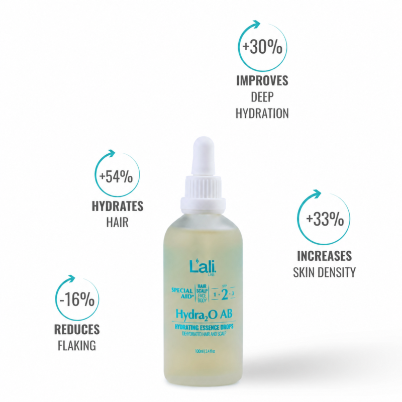 HYDRATING ESSENCE DROPS FOR HAIR AND SCALP | Hydra₂O | 100ml - Image 4