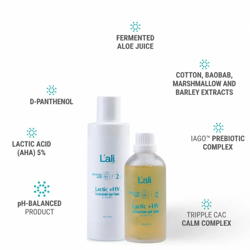 EXFOLIATING AHA TONER | Lactic +HV | 100ml | 200ml - Image 5