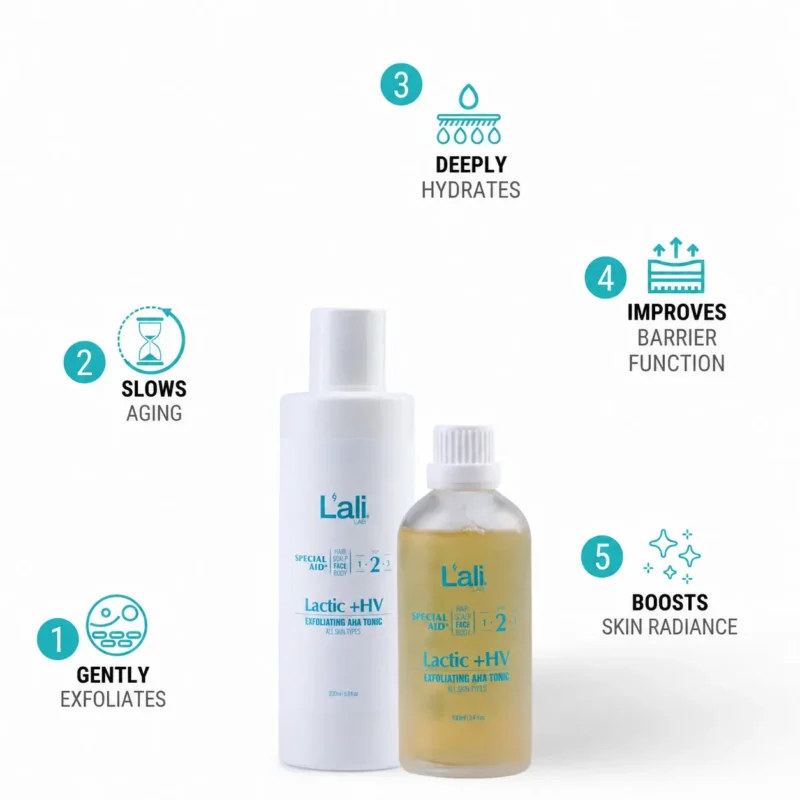 EXFOLIATING AHA TONER | Lactic +HV | 100ml | 200ml - Image 3