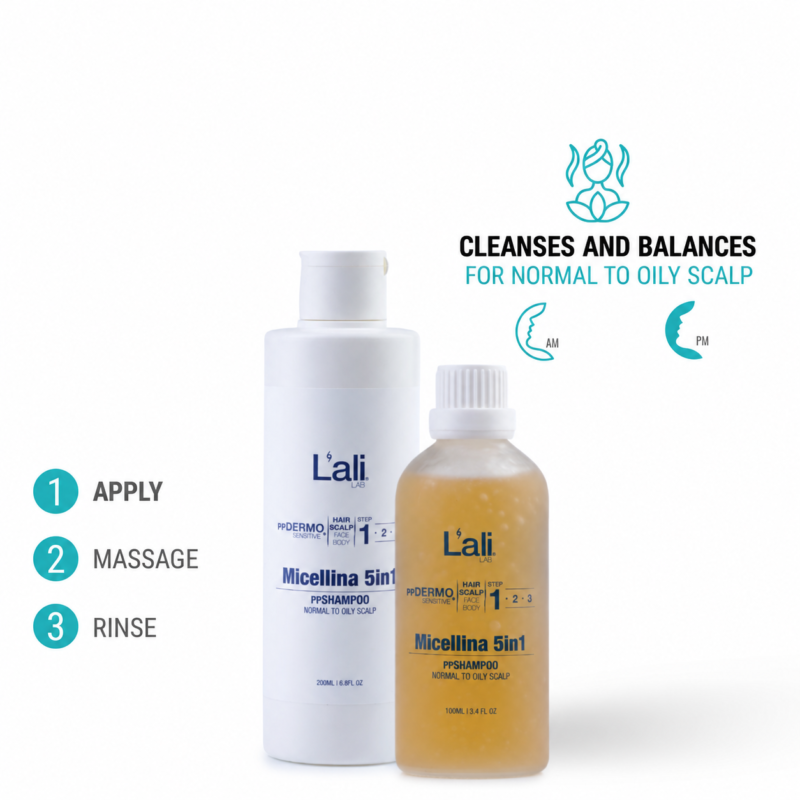 ppSHAMPOO 5in1 FOR OILY TO NORMAL HAIR | Micellina​ | 100ml | 200ml - Image 6
