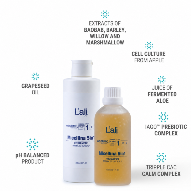 ppSHAMPOO 5in1 FOR OILY TO NORMAL HAIR | Micellina​ | 100ml | 200ml - Image 5