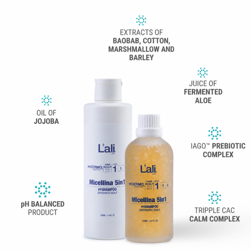 ppSHAMPOO 5in1 FOR DRY HAIR | Micellina | 100ml | 200ml - Image 5
