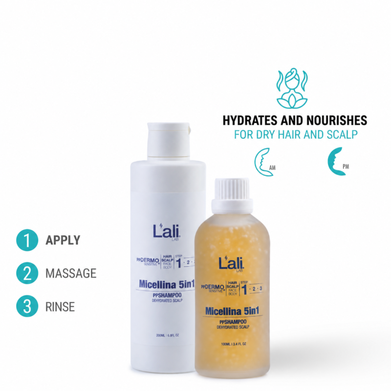 ppSHAMPOO 5in1 FOR DRY HAIR | Micellina | 100ml | 200ml - Image 6