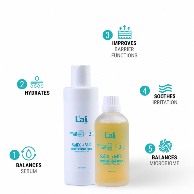 SEBOREGULATING FACE TONER | SaliX +MD | 100ml | 200ml - Image 3